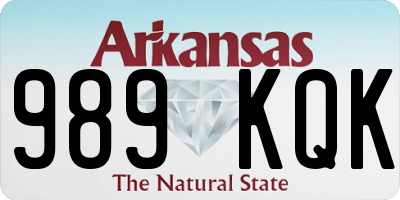 AR license plate 989KQK