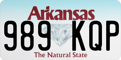 AR license plate 989KQP