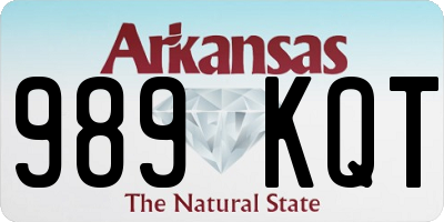 AR license plate 989KQT