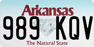 AR license plate 989KQV