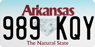 AR license plate 989KQY