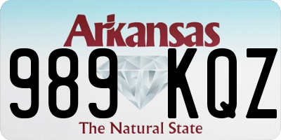 AR license plate 989KQZ