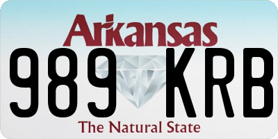AR license plate 989KRB