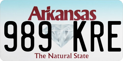 AR license plate 989KRE