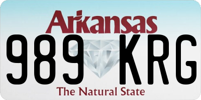 AR license plate 989KRG