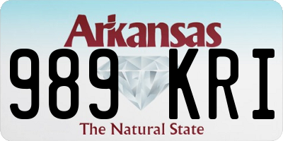 AR license plate 989KRI
