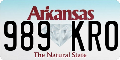 AR license plate 989KRO