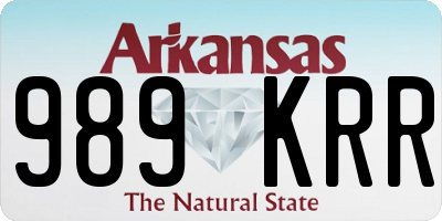 AR license plate 989KRR