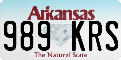 AR license plate 989KRS