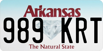 AR license plate 989KRT