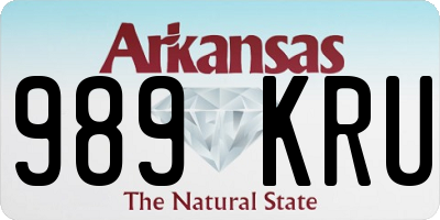 AR license plate 989KRU