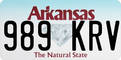 AR license plate 989KRV