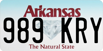 AR license plate 989KRY