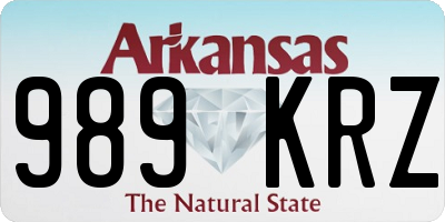 AR license plate 989KRZ