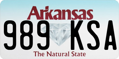 AR license plate 989KSA