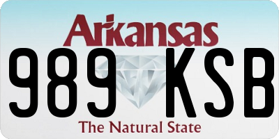 AR license plate 989KSB