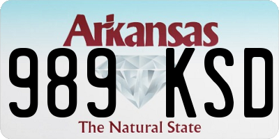 AR license plate 989KSD