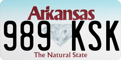 AR license plate 989KSK