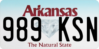 AR license plate 989KSN