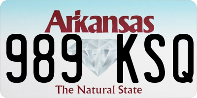 AR license plate 989KSQ