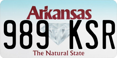 AR license plate 989KSR