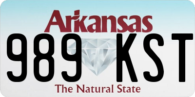 AR license plate 989KST