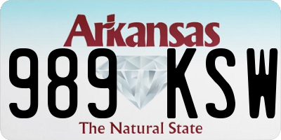 AR license plate 989KSW