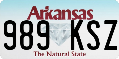 AR license plate 989KSZ