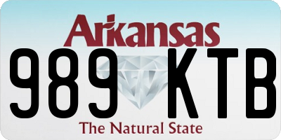 AR license plate 989KTB