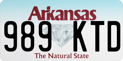 AR license plate 989KTD