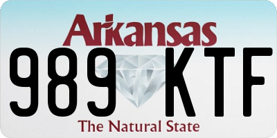 AR license plate 989KTF