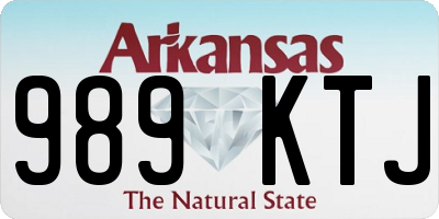 AR license plate 989KTJ