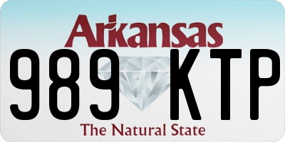AR license plate 989KTP
