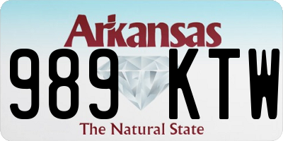 AR license plate 989KTW