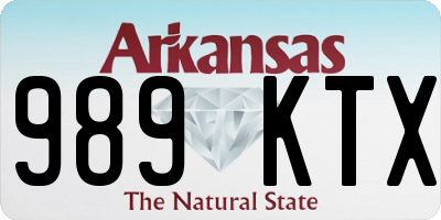AR license plate 989KTX