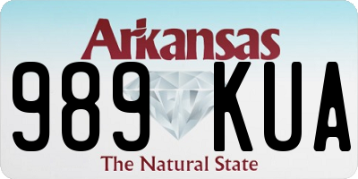 AR license plate 989KUA