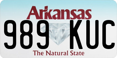 AR license plate 989KUC