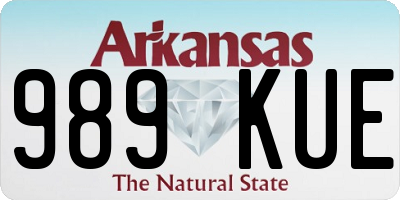 AR license plate 989KUE