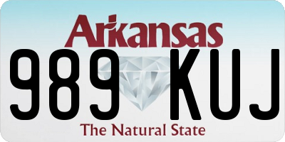 AR license plate 989KUJ