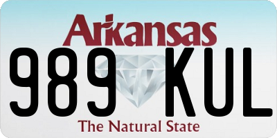 AR license plate 989KUL
