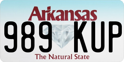 AR license plate 989KUP