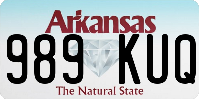 AR license plate 989KUQ