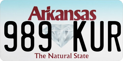 AR license plate 989KUR