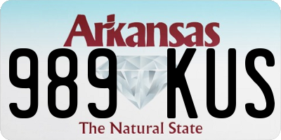 AR license plate 989KUS