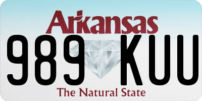 AR license plate 989KUU