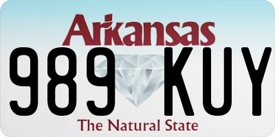 AR license plate 989KUY