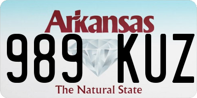 AR license plate 989KUZ