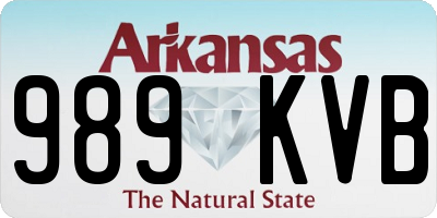 AR license plate 989KVB