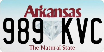 AR license plate 989KVC