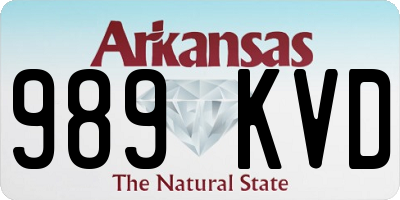 AR license plate 989KVD